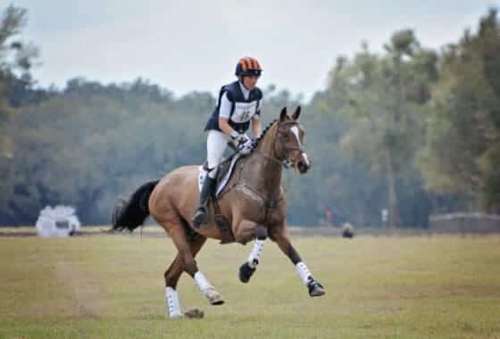 Liz and Deniro Z Galloping to their 2017 Win at the Florida Horse Park! PC: Jenni Autry