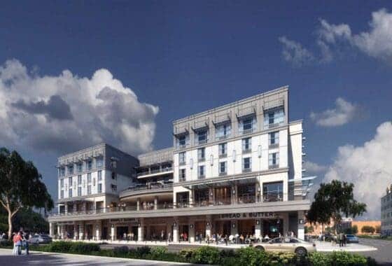 Rendition of Downtown Hilton Garden Hotel Courtesy Gaekwad Development