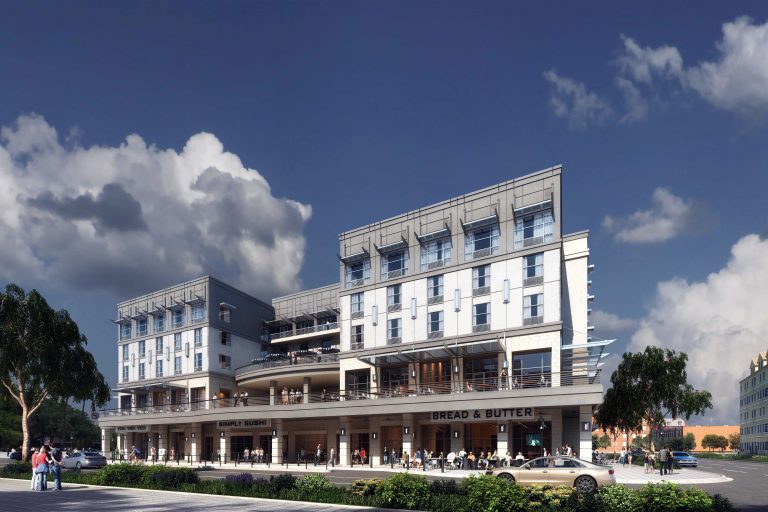 Rendition of Downtown Hilton Garden Hotel Courtesy Gaekwad Development