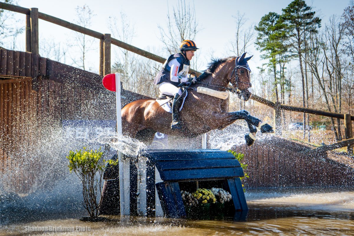 Deniro Z and Liz Halliday-Sharp take the lead after XC at Tryon. Photo Credits Shannon Brinkman